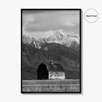 Pablo Montana Black and White Fine Art Photo Print, Mission Valley Barn USA Poster