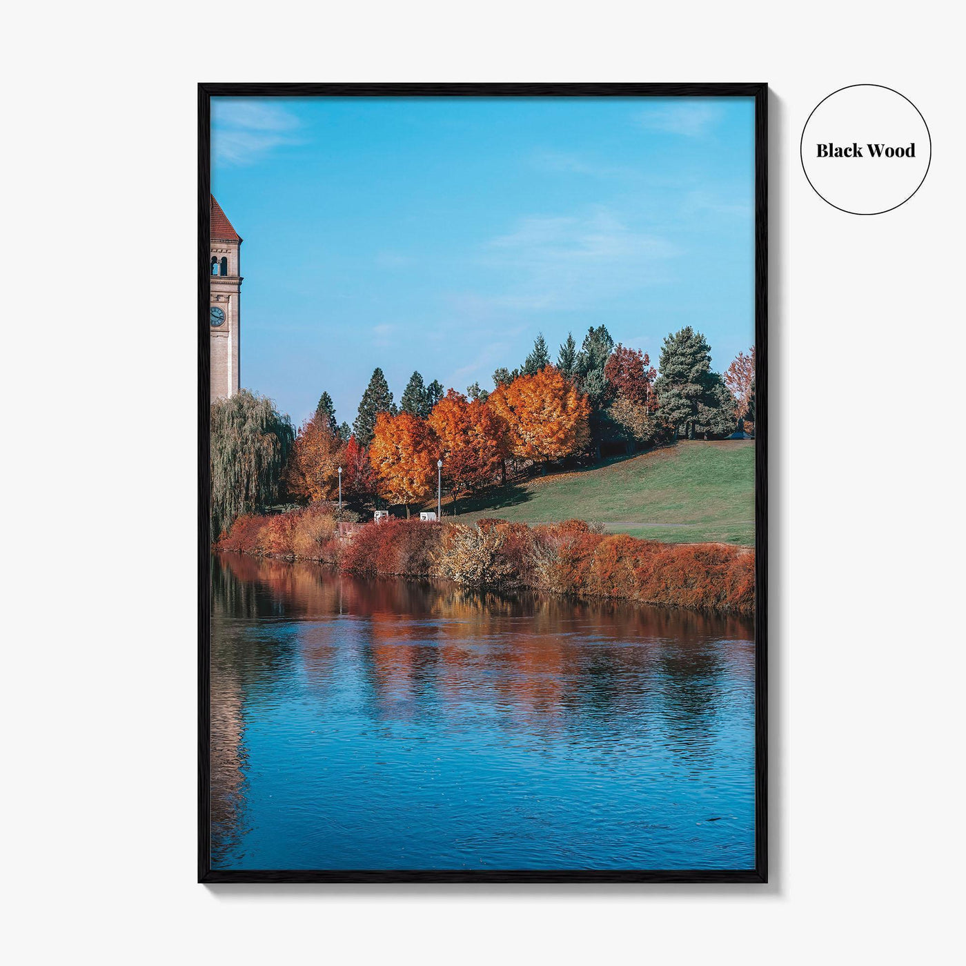 Spokane Fine Art Photo Print, Riverfront Park Clock Tower Spokane River Poster