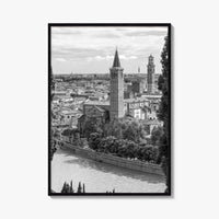 Verona Black and White Fine Art Photo Print, Historic Italy Poster, Veneto Poster
