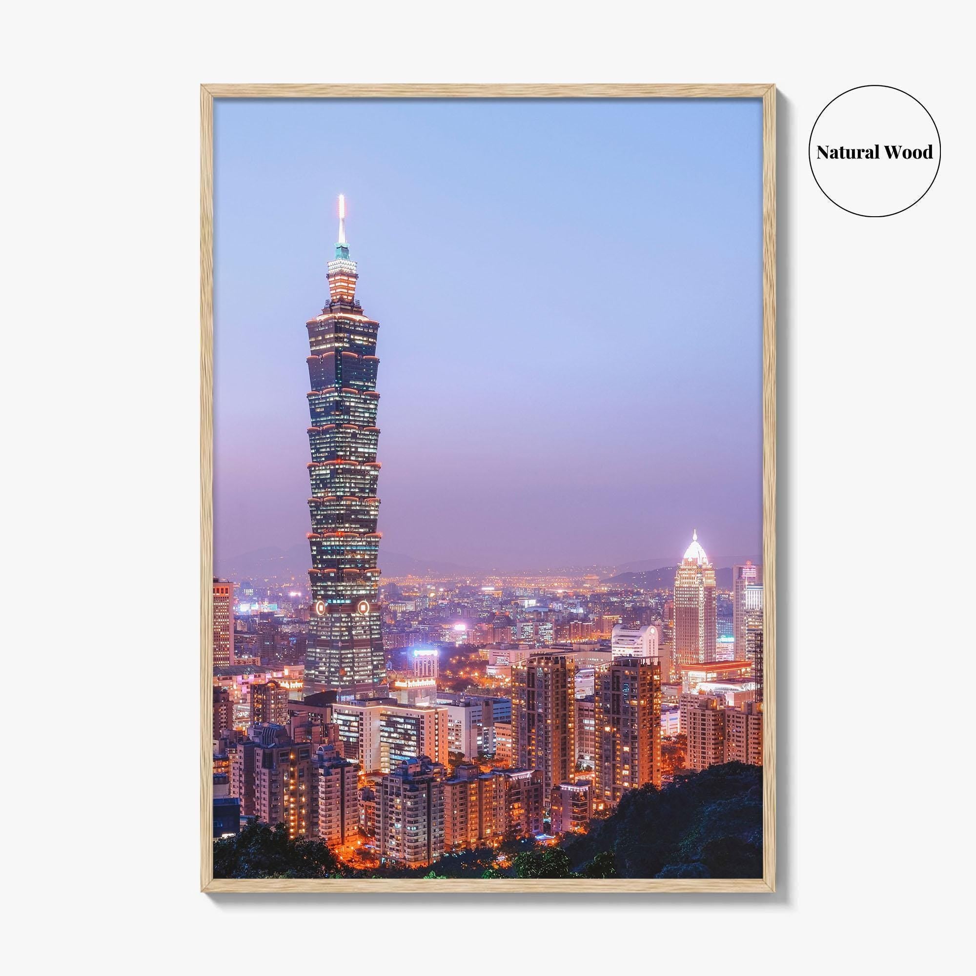 Taipei Skyline Fine Art Photo Print, City, Taiwan Wall Poster