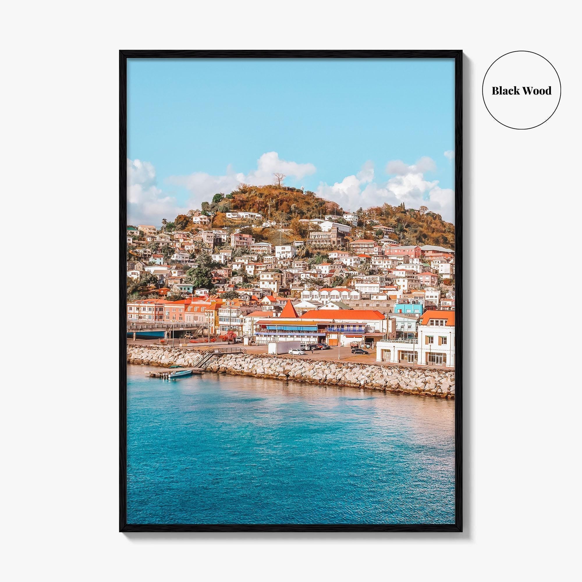 Grenada Fine Art Photo Print, St George's Cruise Port, Caribbean Wall Decor Poster