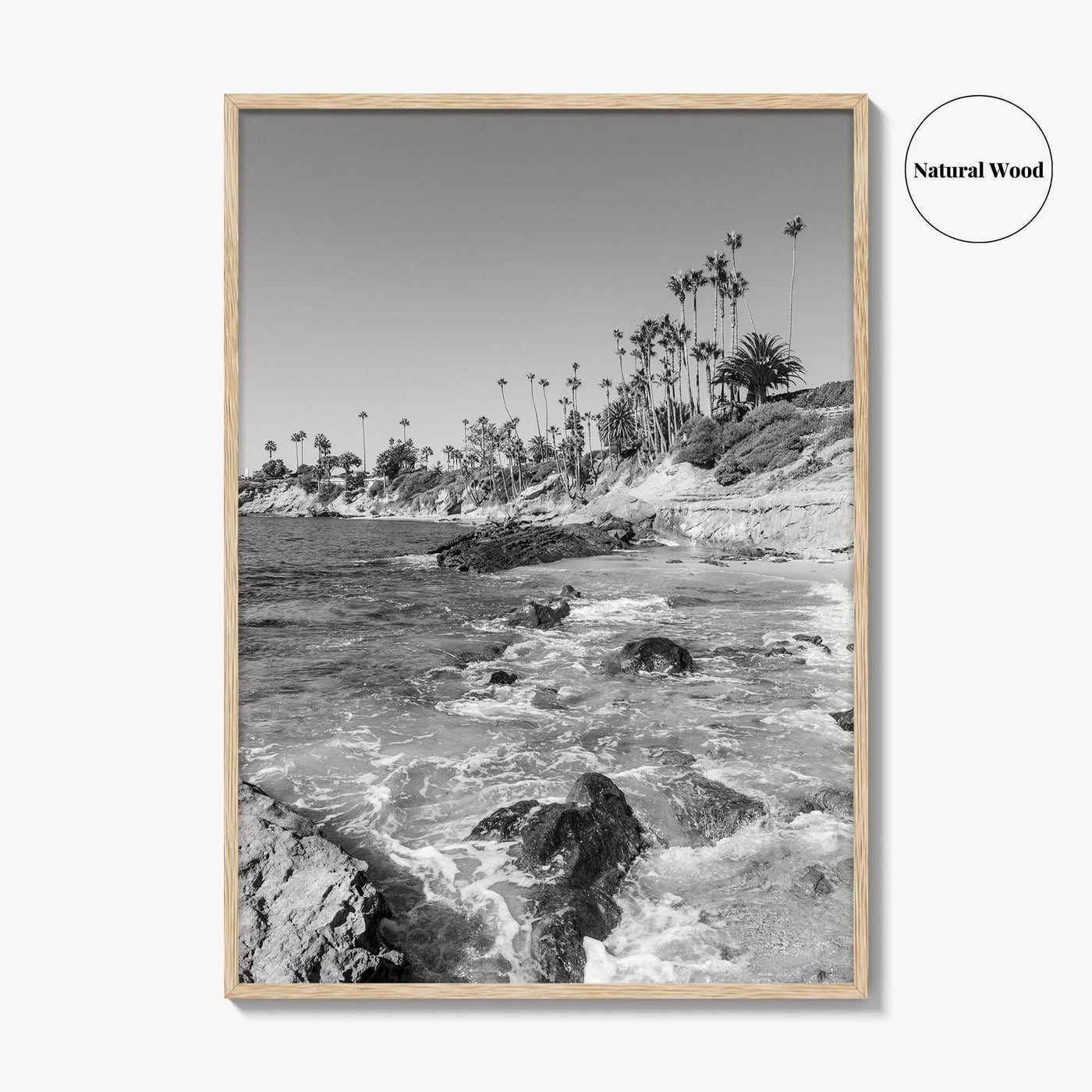 Laguna Beach Black and White Fine Art Photo Print, Orange County California Poster