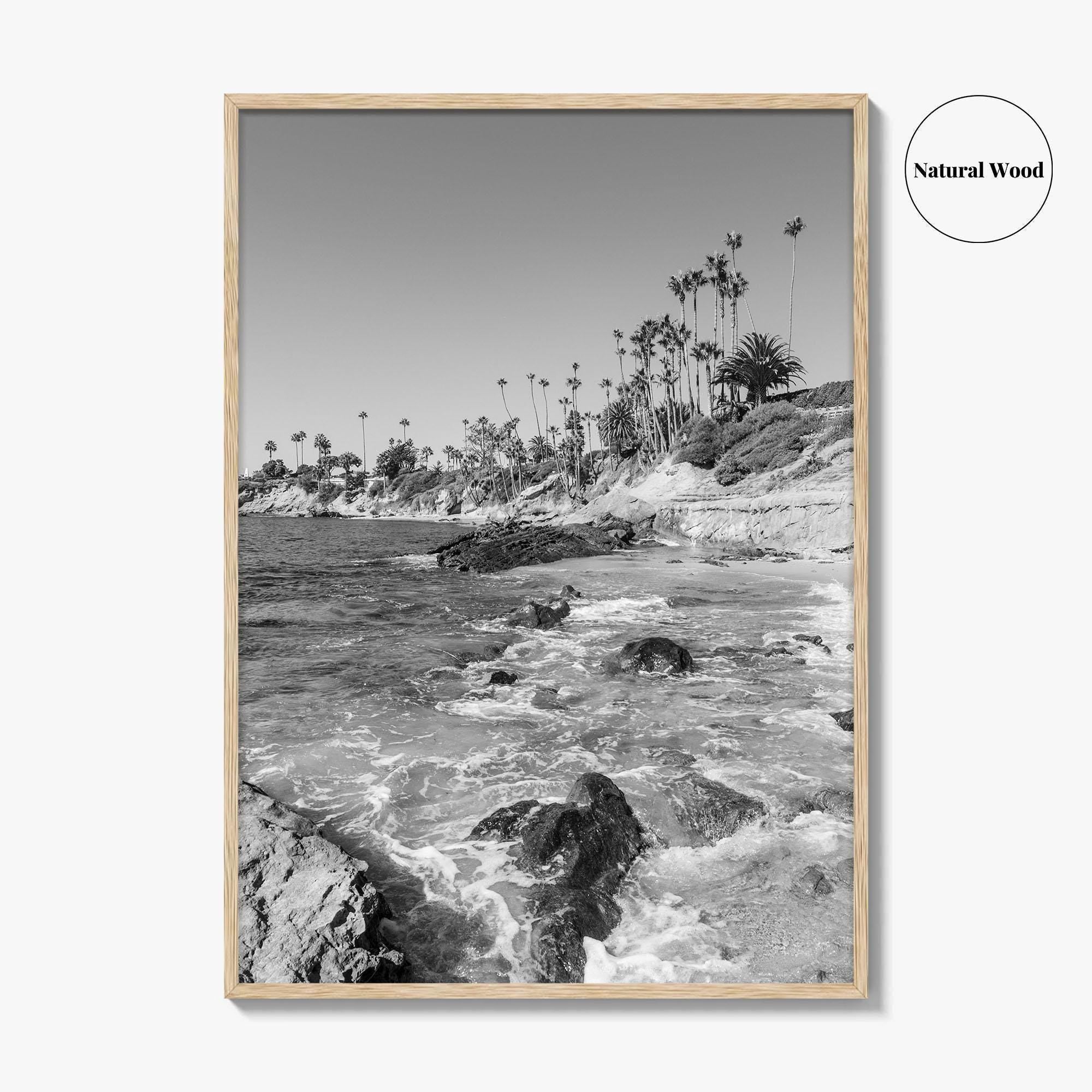 Laguna Beach Black and White Fine Art Photo Print, Orange County California Poster