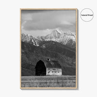 Pablo Montana Black and White Fine Art Photo Print, Mission Valley Barn USA Poster
