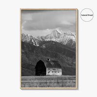 Pablo Montana Black and White Fine Art Photo Print, Mission Valley Barn USA Poster