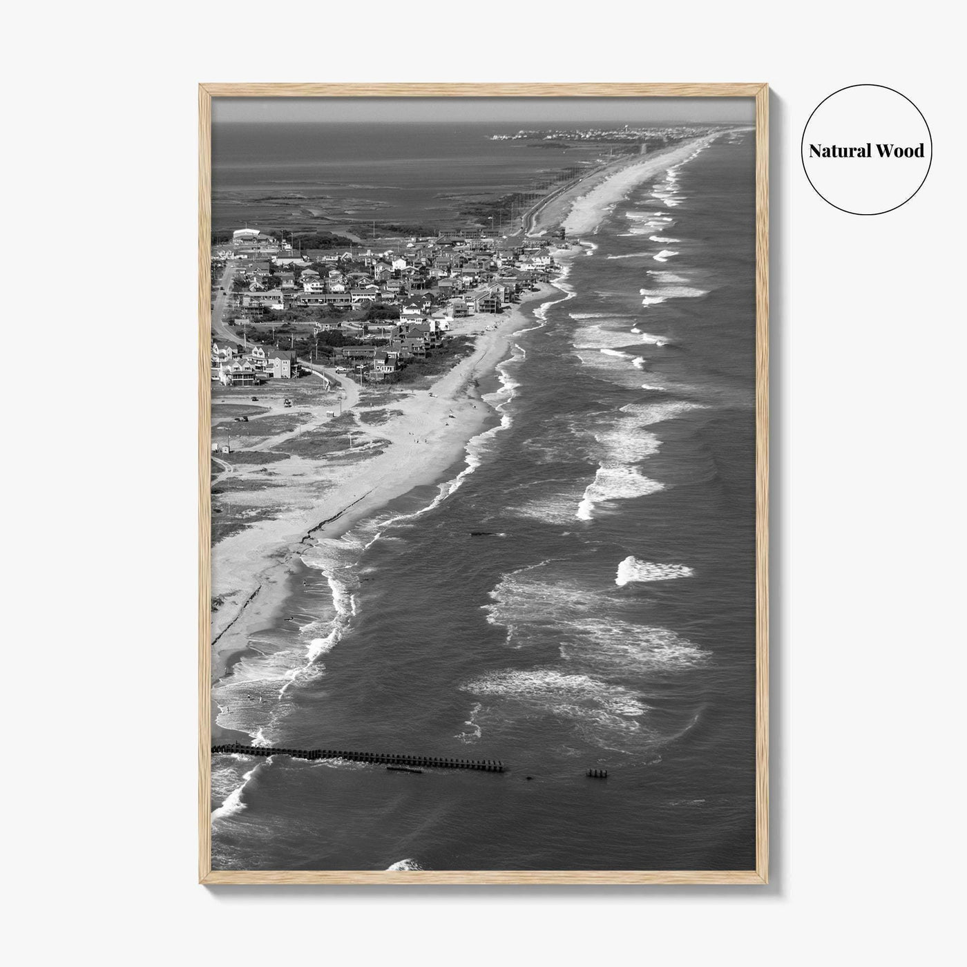 Outer Banks Black and White Fine Art Photo Print, Hatteras Island, North Carolina Poster
