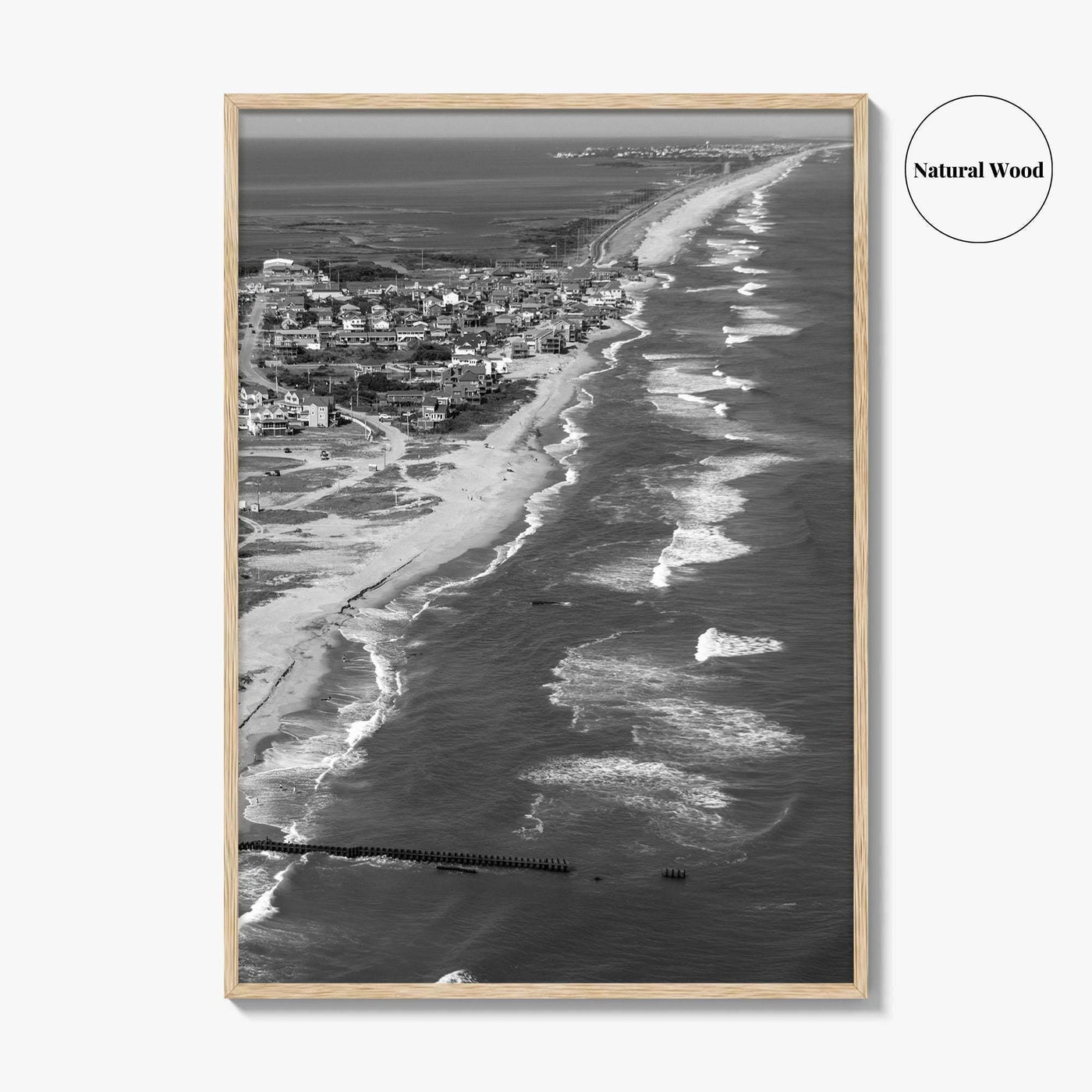 Outer Banks Black and White Fine Art Photo Print, Hatteras Island, North Carolina Poster