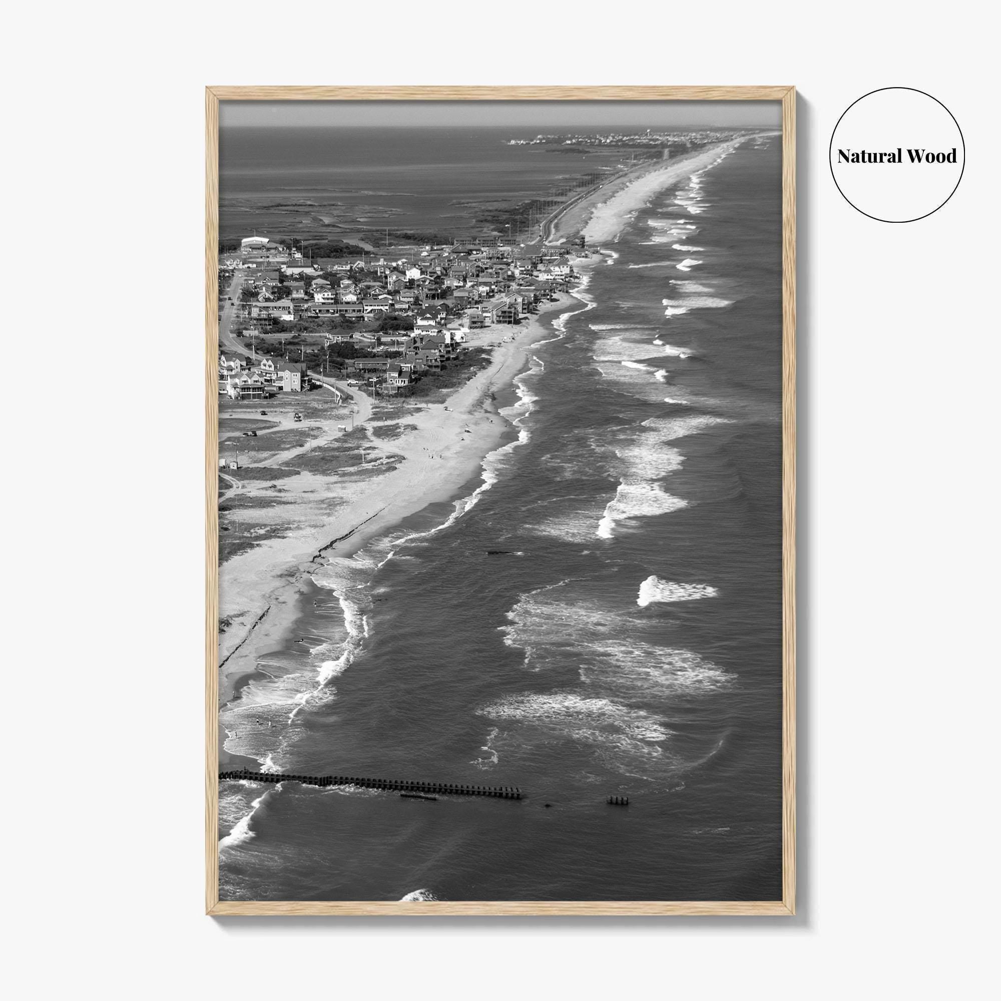 Outer Banks Black and White Fine Art Photo Print, Hatteras Island, North Carolina Poster