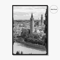 Verona Black and White Fine Art Photo Print, Historic Italy Poster, Veneto Poster