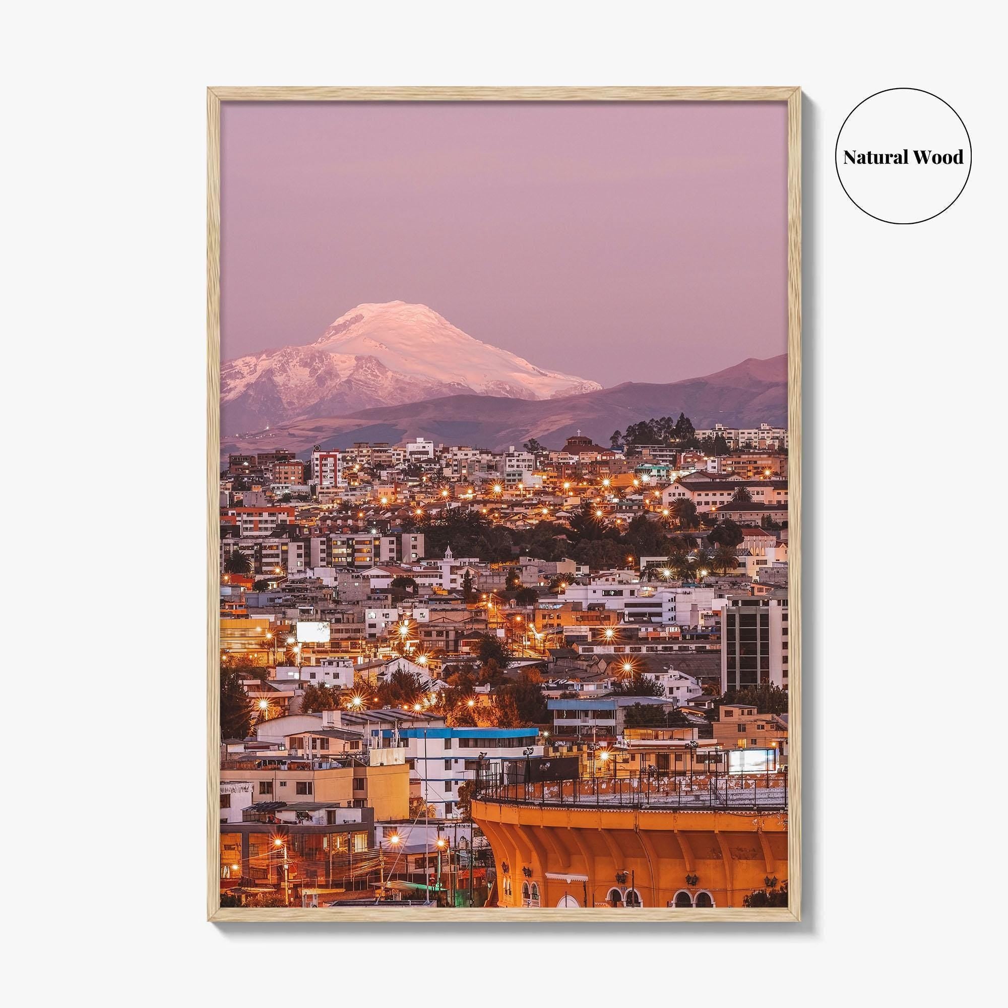 Quito Skyline Fine Art Photo Print, Ecuador, Cayambe Volcano, Wall Poster