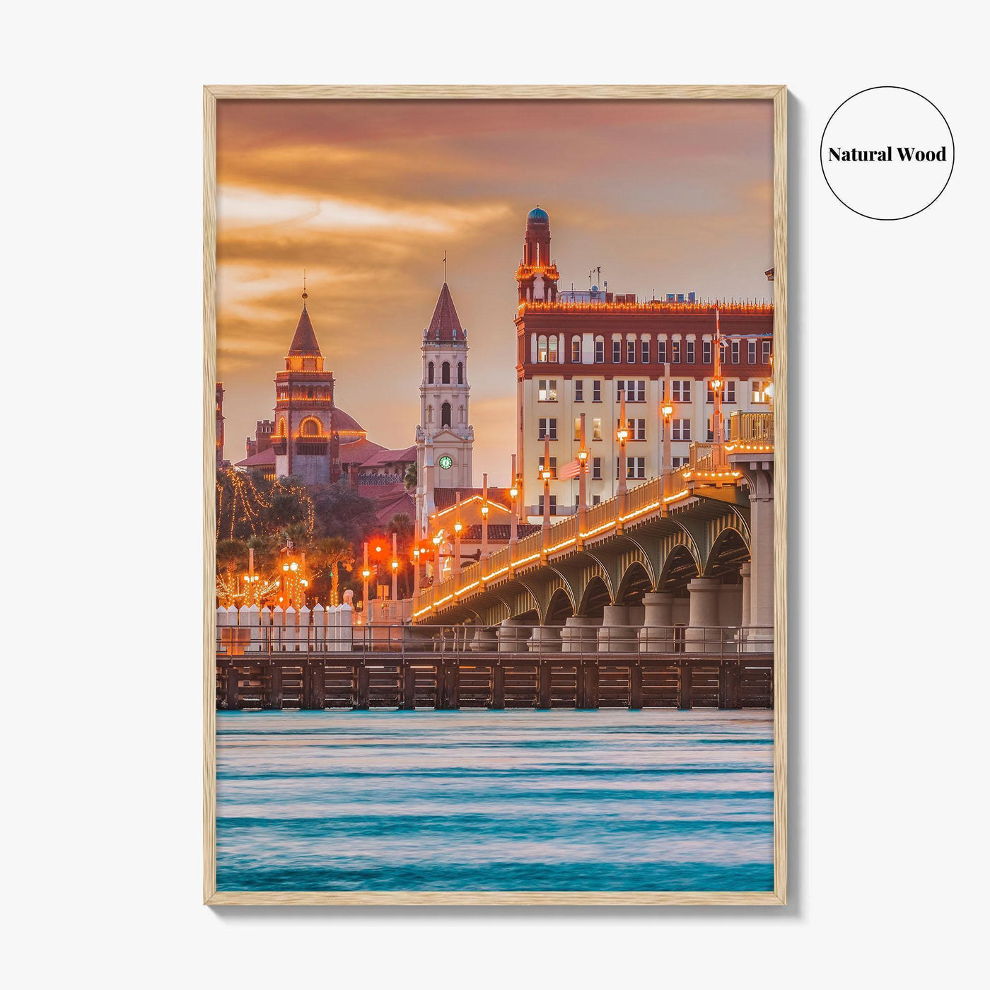 St Augustine Skyline Fine Art Photo Print, Florida, Bridge of Lions, Wall Poster