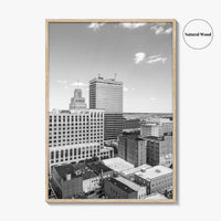 Winston-Salem Skyline Black and White Fine Art Photo Print, North Carolina Wall Decor, Poster