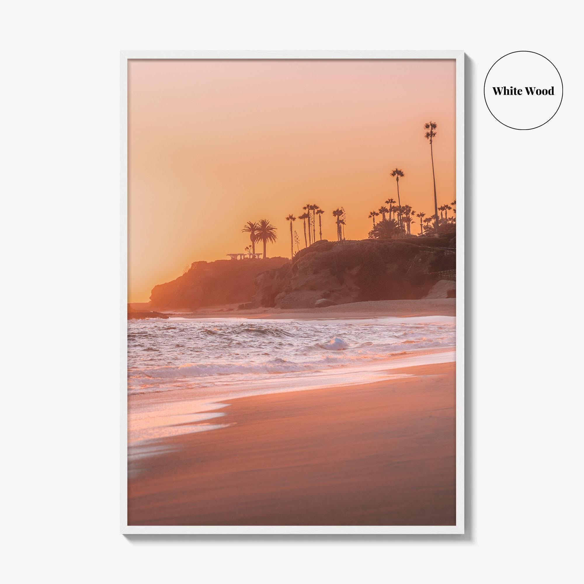 Laguna Beach Golden Fine Art Photo Print, Orange County California, Ocean Waves Wall Decor