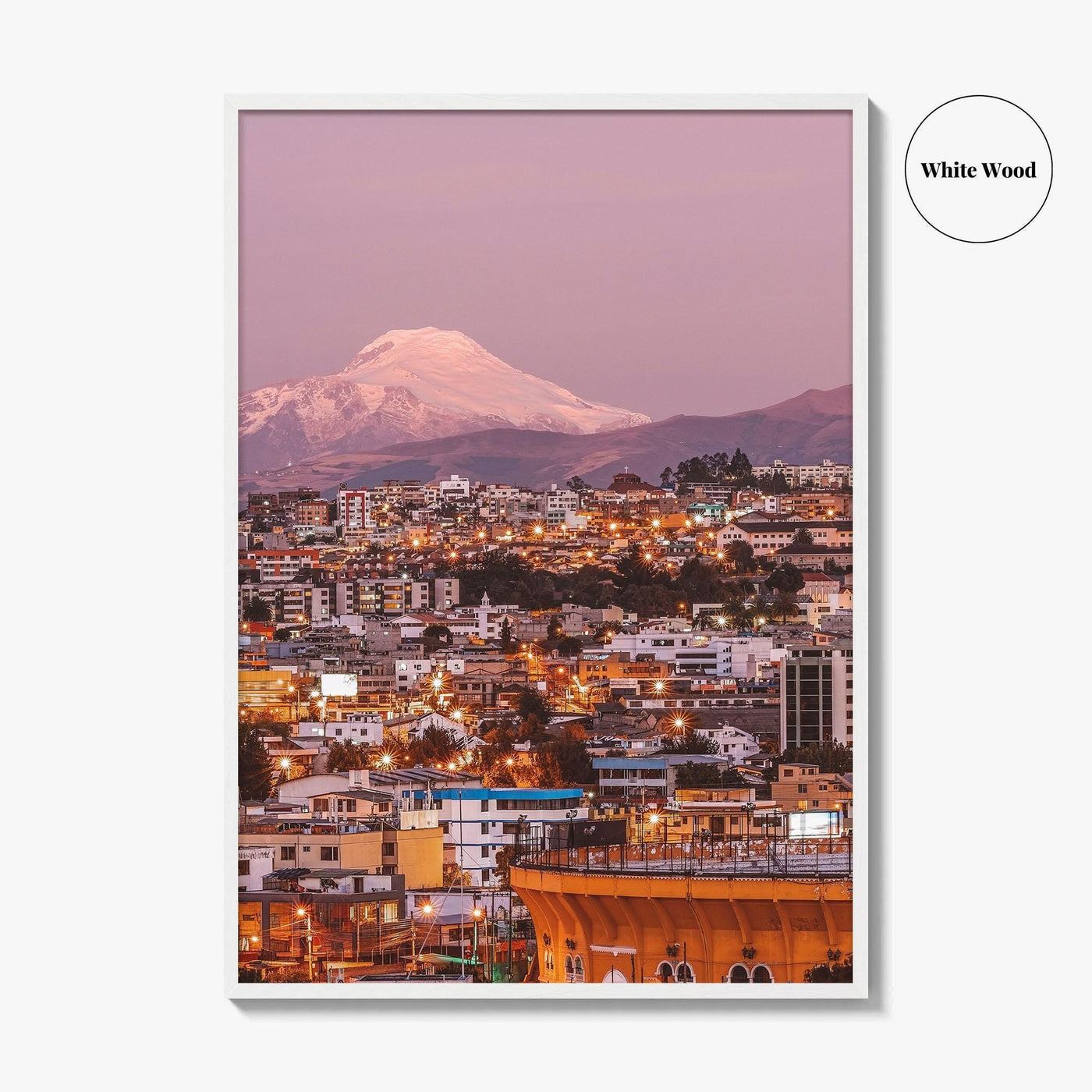 Quito Skyline Fine Art Photo Print, Ecuador, Cayambe Volcano, Wall Poster