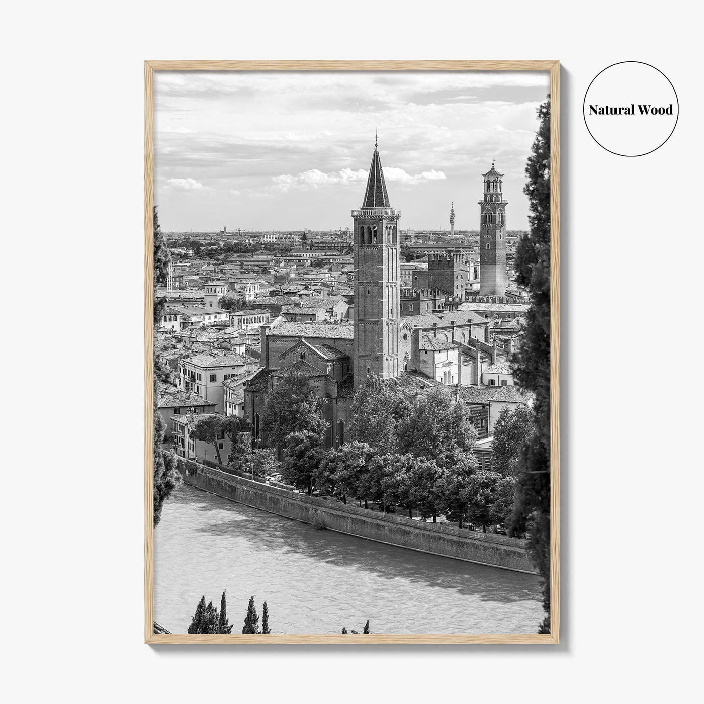 Verona Black and White Fine Art Photo Print, Historic Italy Poster, Veneto Poster