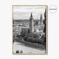 Verona Black and White Fine Art Photo Print, Historic Italy Poster, Veneto Poster