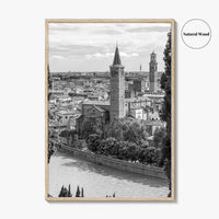 Verona Black and White Fine Art Photo Print, Historic Italy Poster, Veneto Poster