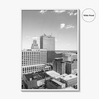 Winston-Salem Skyline Black and White Fine Art Photo Print, North Carolina Wall Decor, Poster