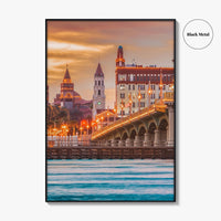 St Augustine Skyline Fine Art Photo Print, Florida, Bridge of Lions, Wall Poster