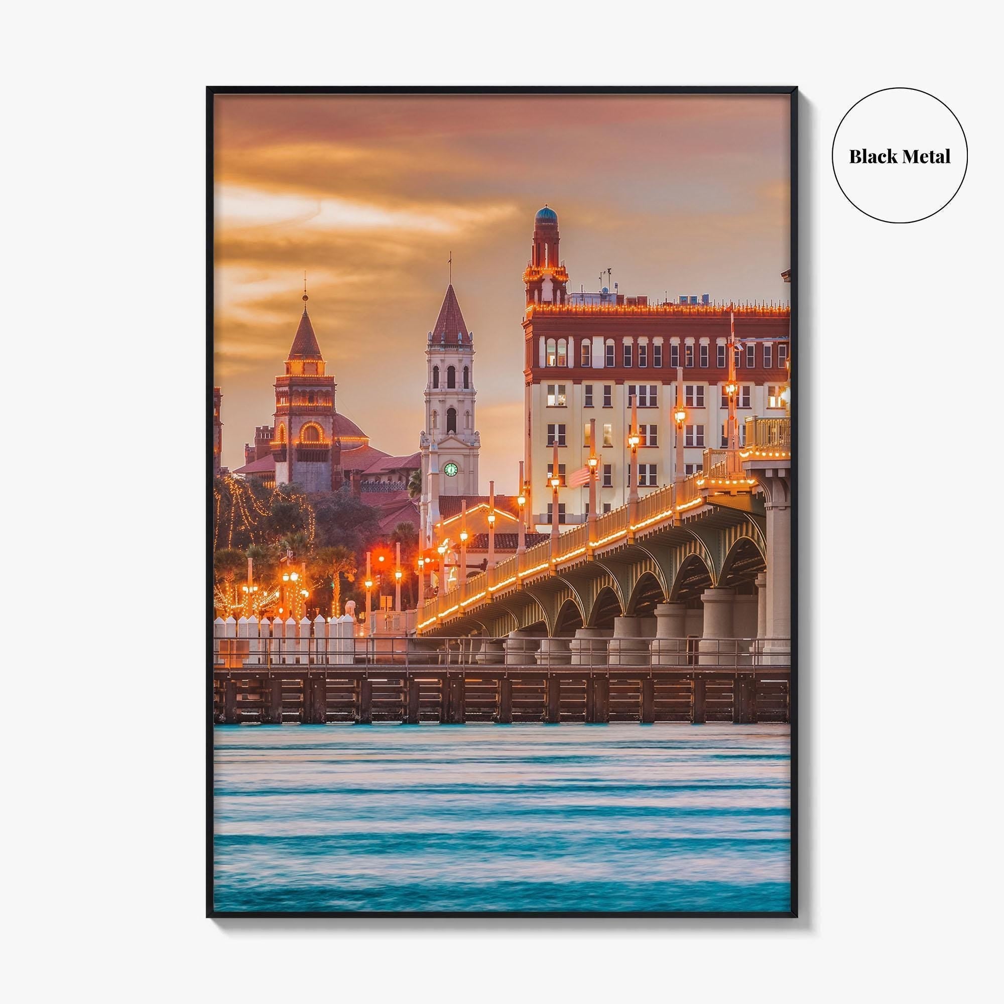 St Augustine Skyline Fine Art Photo Print, Florida, Bridge of Lions, Wall Poster