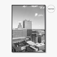 Winston-Salem Skyline Black and White Fine Art Photo Print, North Carolina Wall Decor, Poster