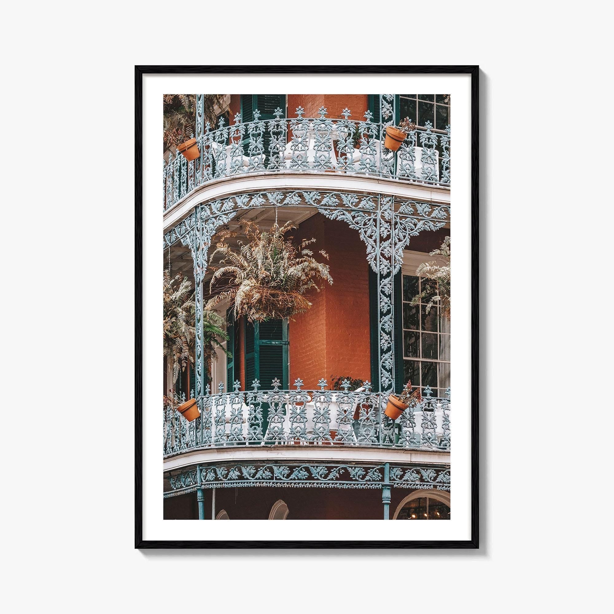 New Orleans Fine Art Photo Print, French Quarter Balconies, Louisiana Poster, NOLA USA