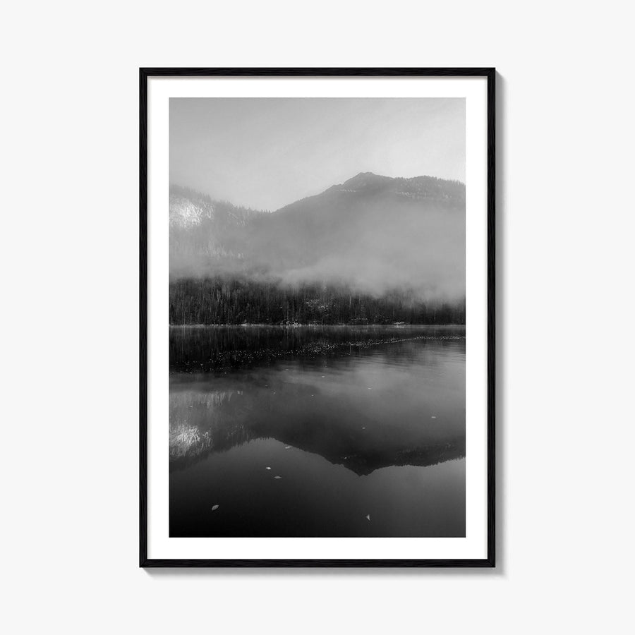 Lake Konigssee Black and White Fine Art Photo Print, Berchtesgaden, Germany, Bavarian Alps Poster