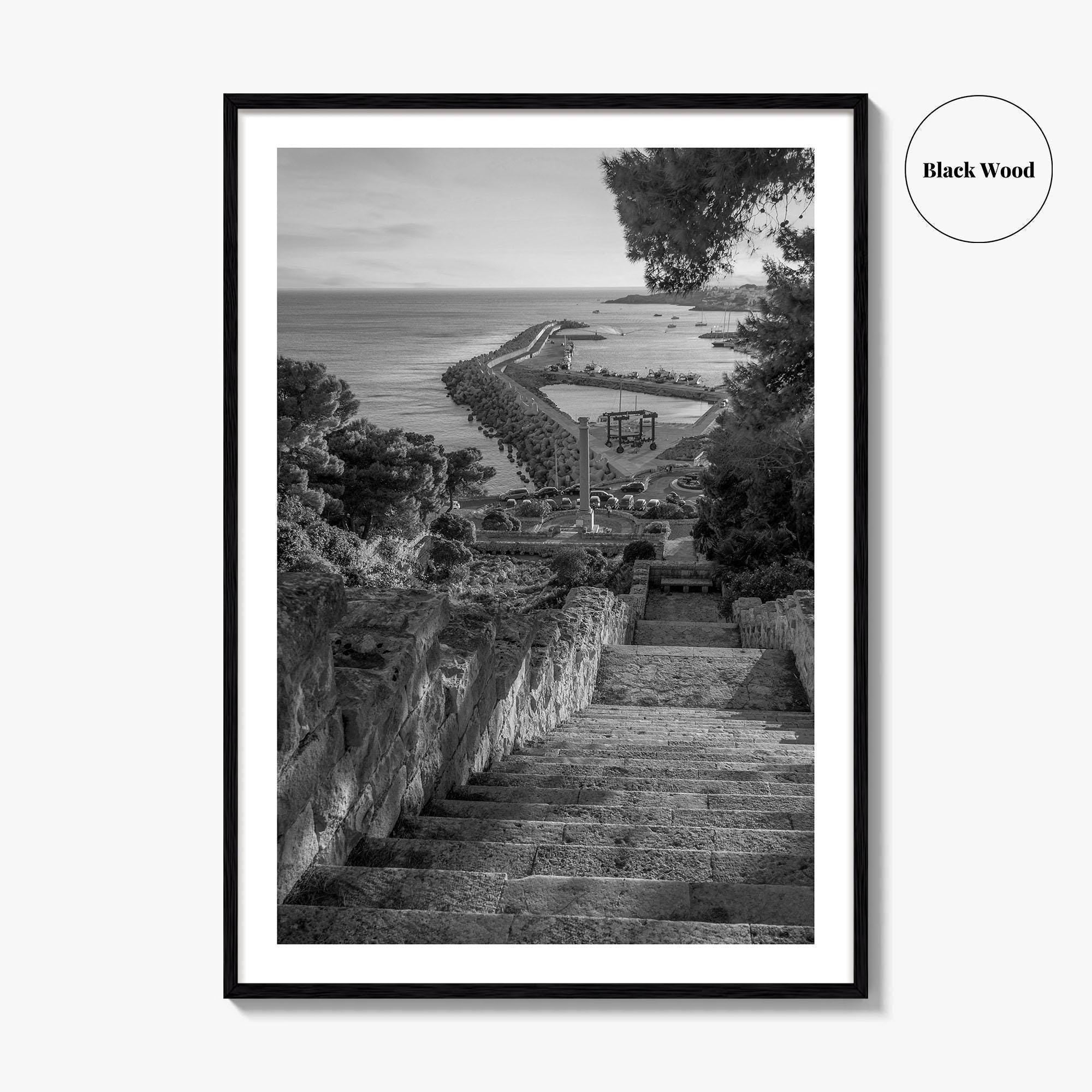 Santa Maria di Leuca Black and White Fine Art Photo Print, Puglia Italy Poster