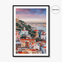 Lisbon Skyline Fine Art Photo Print, Portugal, Sao Jorge Castle, Lisboa Wall Poster