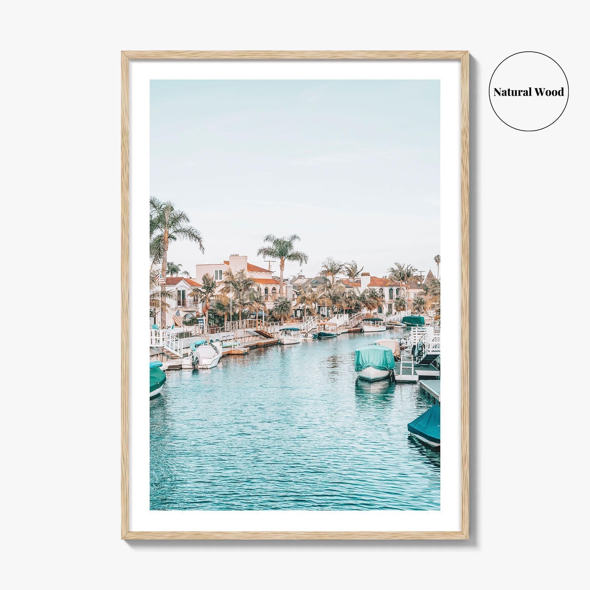 Naples Long Beach Fine Art Photo Print, California USA, Canal Boats, Poster