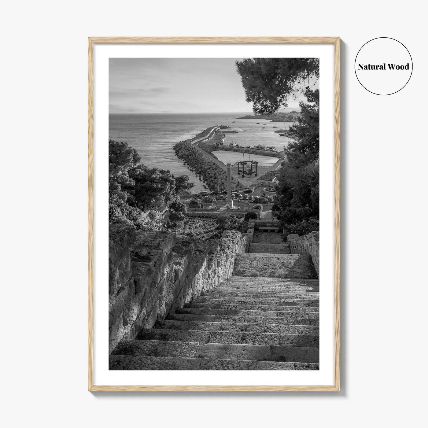 Santa Maria di Leuca Black and White Fine Art Photo Print, Puglia Italy Poster