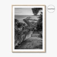 Santa Maria di Leuca Black and White Fine Art Photo Print, Puglia Italy Poster