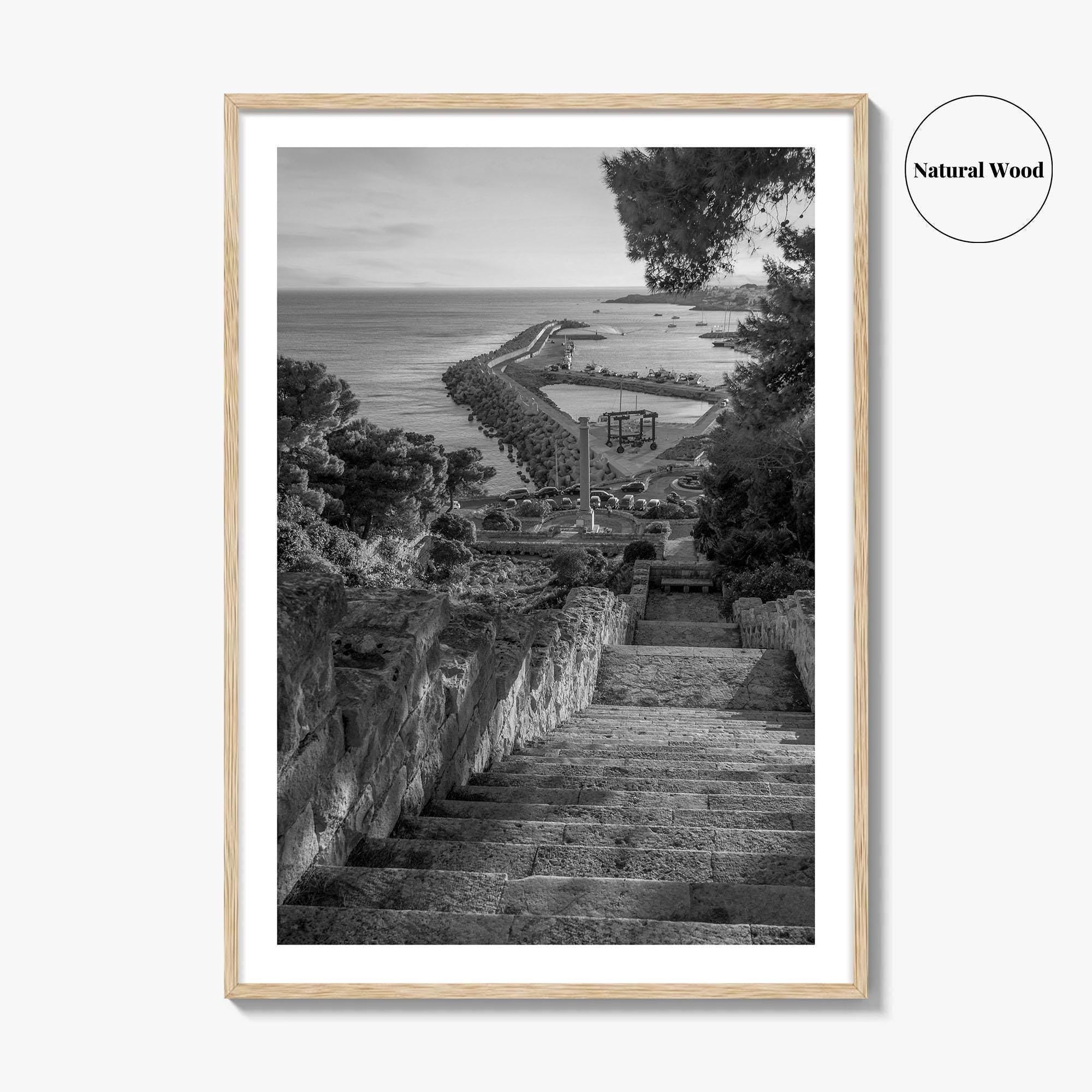 Santa Maria di Leuca Black and White Fine Art Photo Print, Puglia Italy Poster