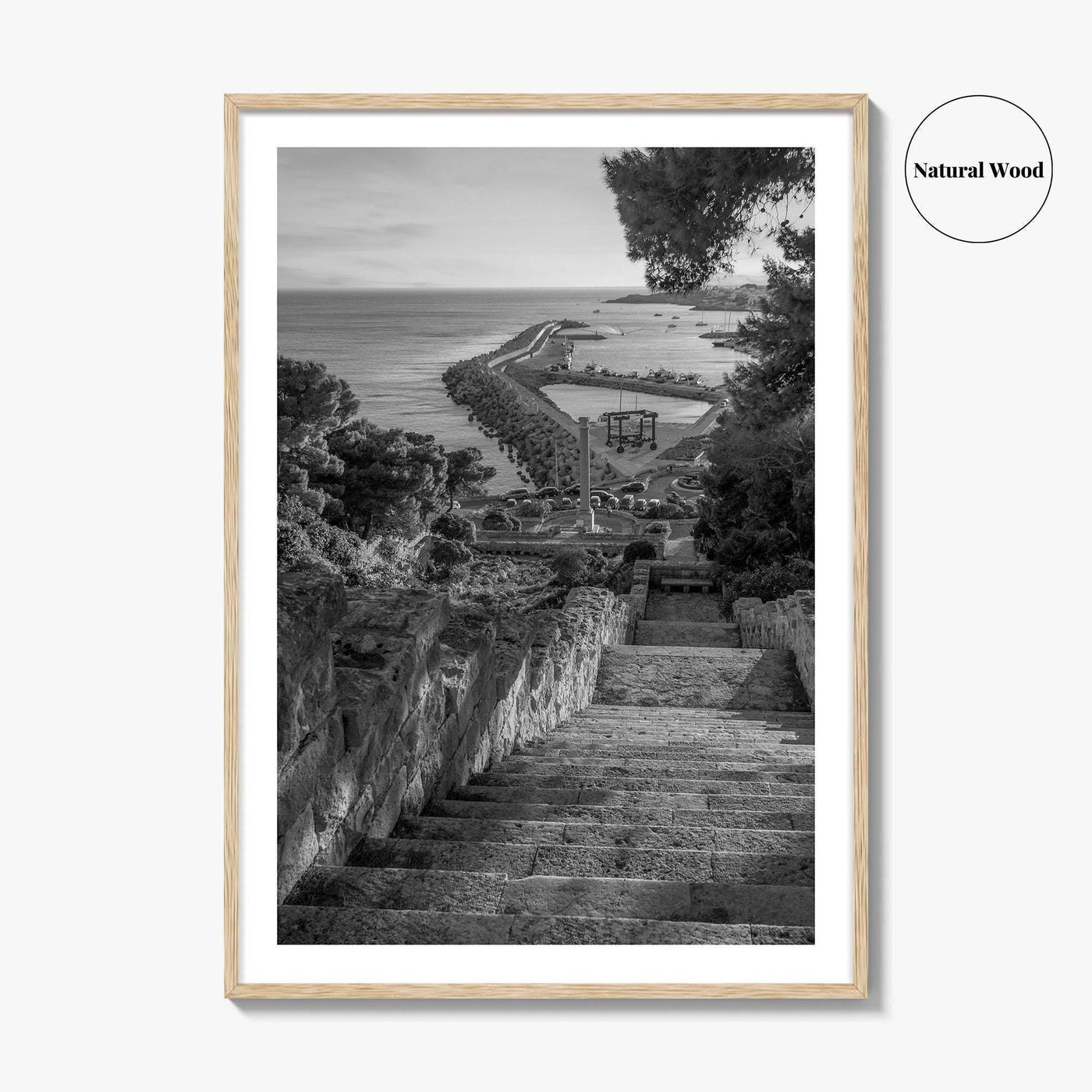 Santa Maria di Leuca Black and White Fine Art Photo Print, Puglia Italy Poster