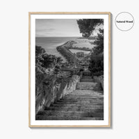 Santa Maria di Leuca Black and White Fine Art Photo Print, Puglia Italy Poster