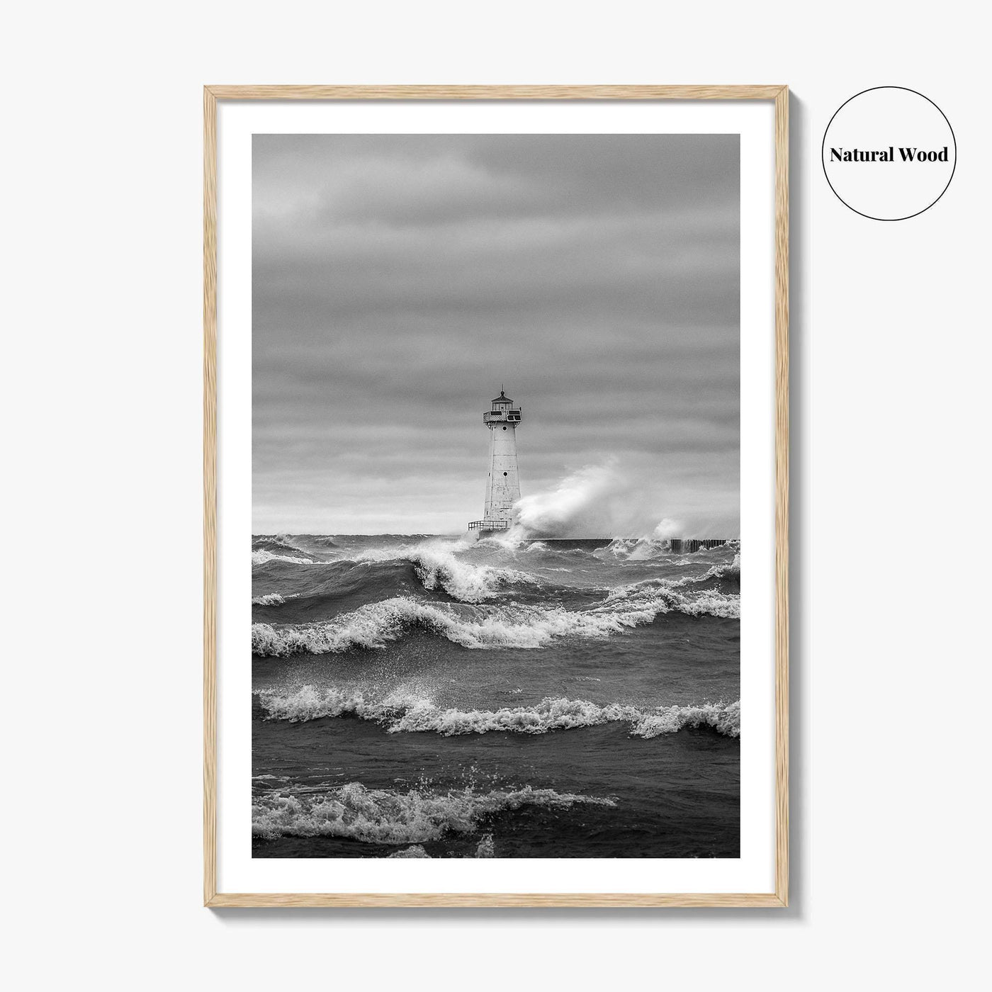 Sodus Point Lighthouse Black and White Fine Art Photo Print, Lake Ontario Poster