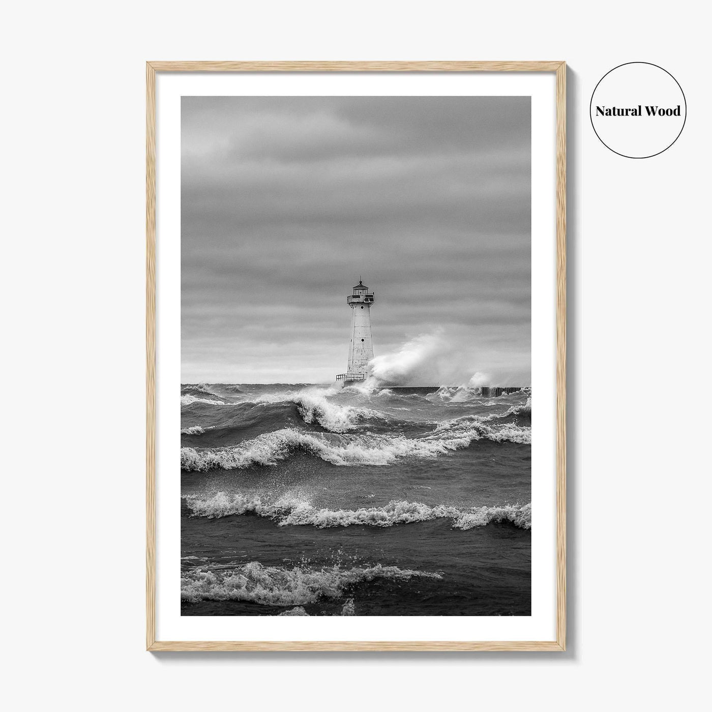 Sodus Point Lighthouse Black and White Fine Art Photo Print, Lake Ontario Poster