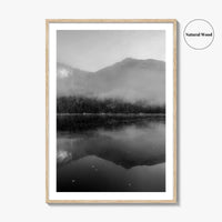 Lake Konigssee Black and White Fine Art Photo Print, Berchtesgaden, Germany, Bavarian Alps Poster