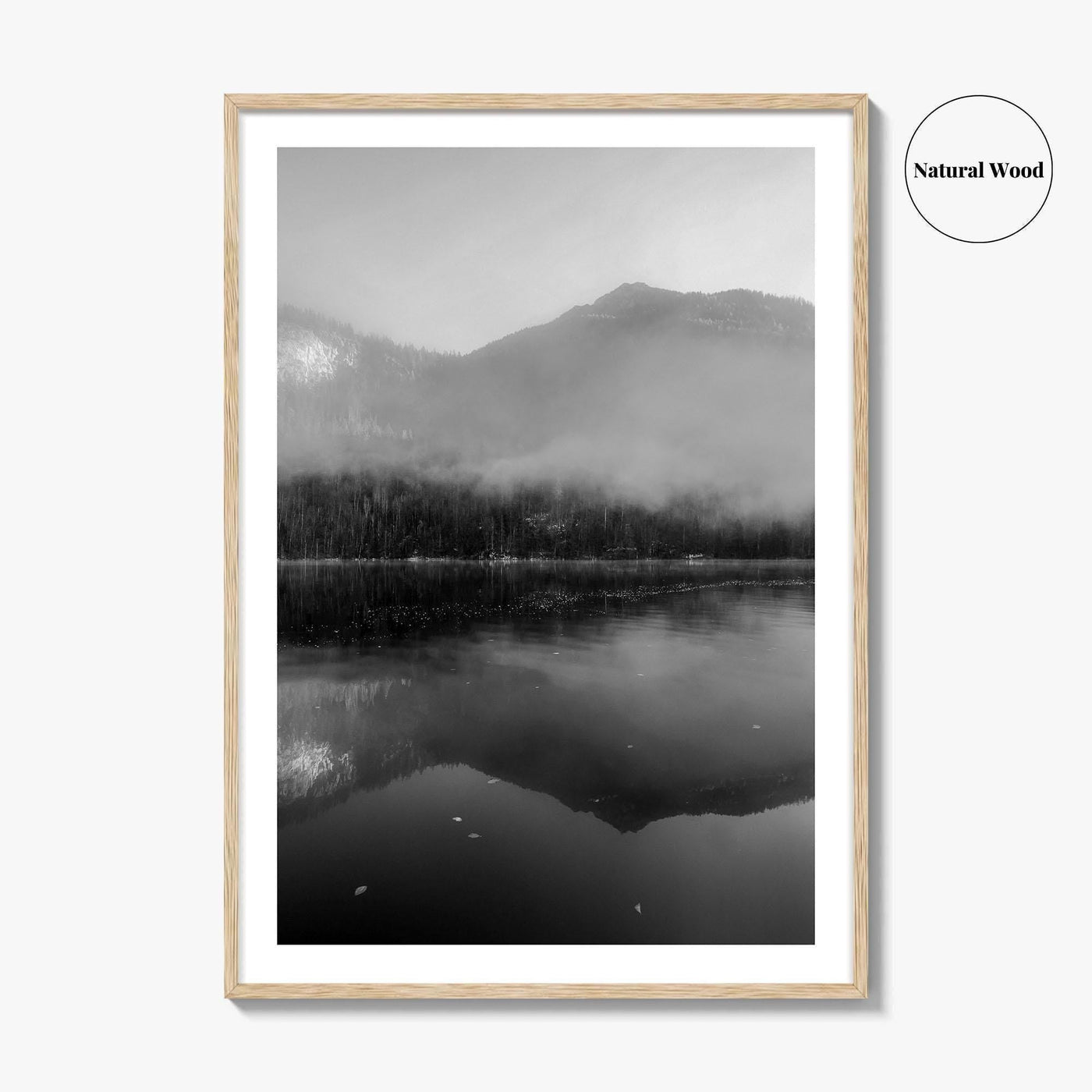 Lake Konigssee Black and White Fine Art Photo Print, Berchtesgaden, Germany, Bavarian Alps Poster