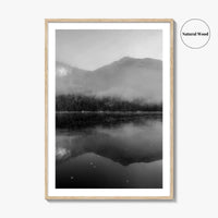 Lake Konigssee Black and White Fine Art Photo Print, Berchtesgaden, Germany, Bavarian Alps Poster
