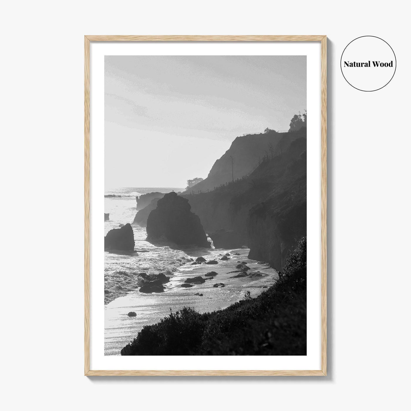 Malibu Black and White Fine Art Photo Print, Los Angeles California Poster