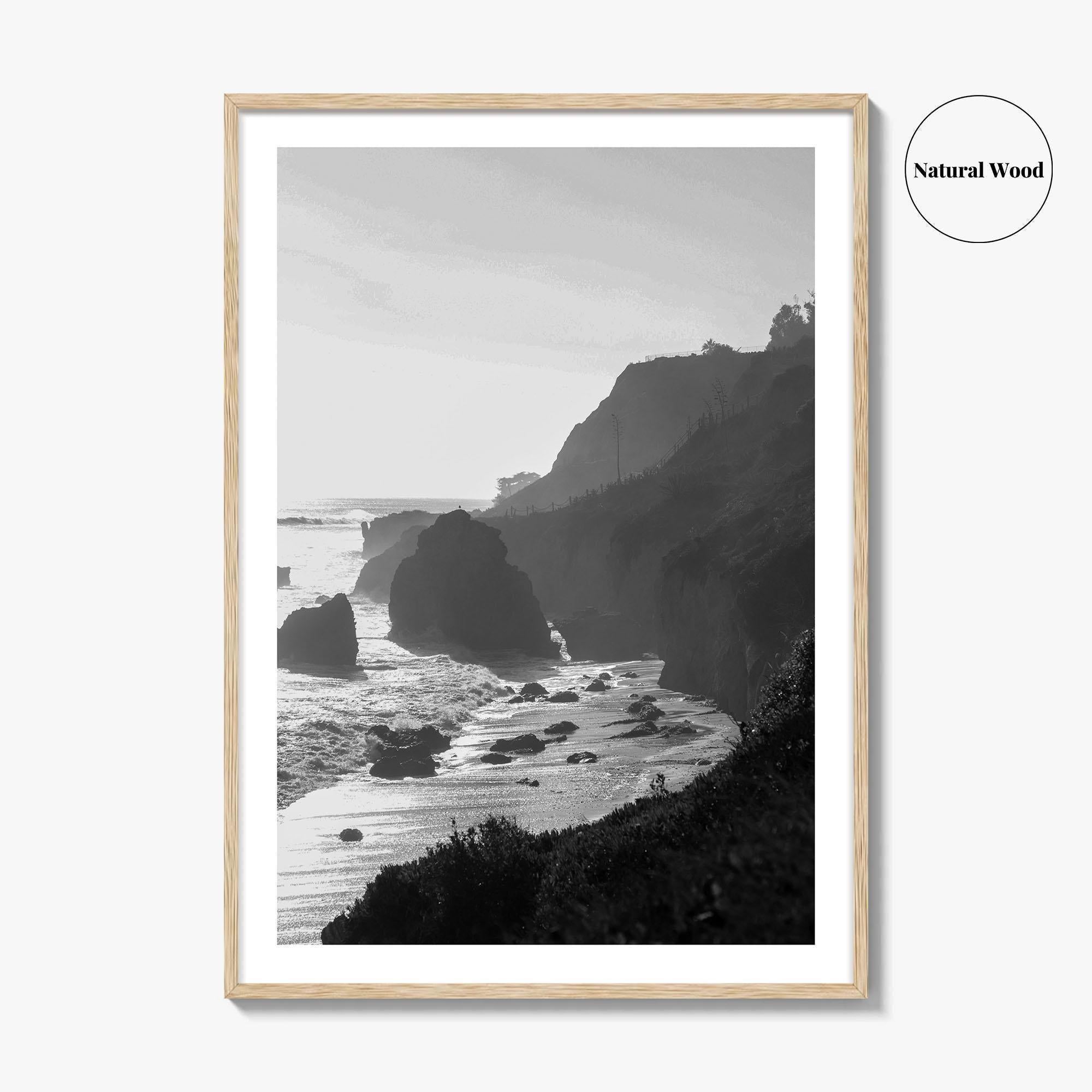 Malibu Black and White Fine Art Photo Print, Los Angeles California Poster