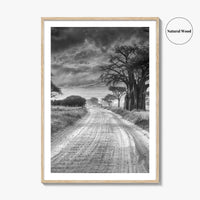 Tanzania Black and White Fine Art Photo Print, Africa Wall Art, Safari Poster