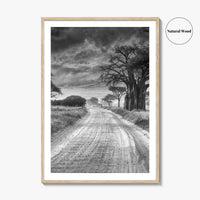 Tanzania Black and White Fine Art Photo Print, Africa Wall Art, Safari Poster
