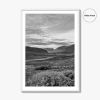 Kungsleden Black and White Fine Art Photo Print, Abisko Swedish Lapland Landscape Poster