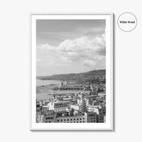 Trieste Black and White Fine Art Photo Print, Italy Panorama Wall Art Poster