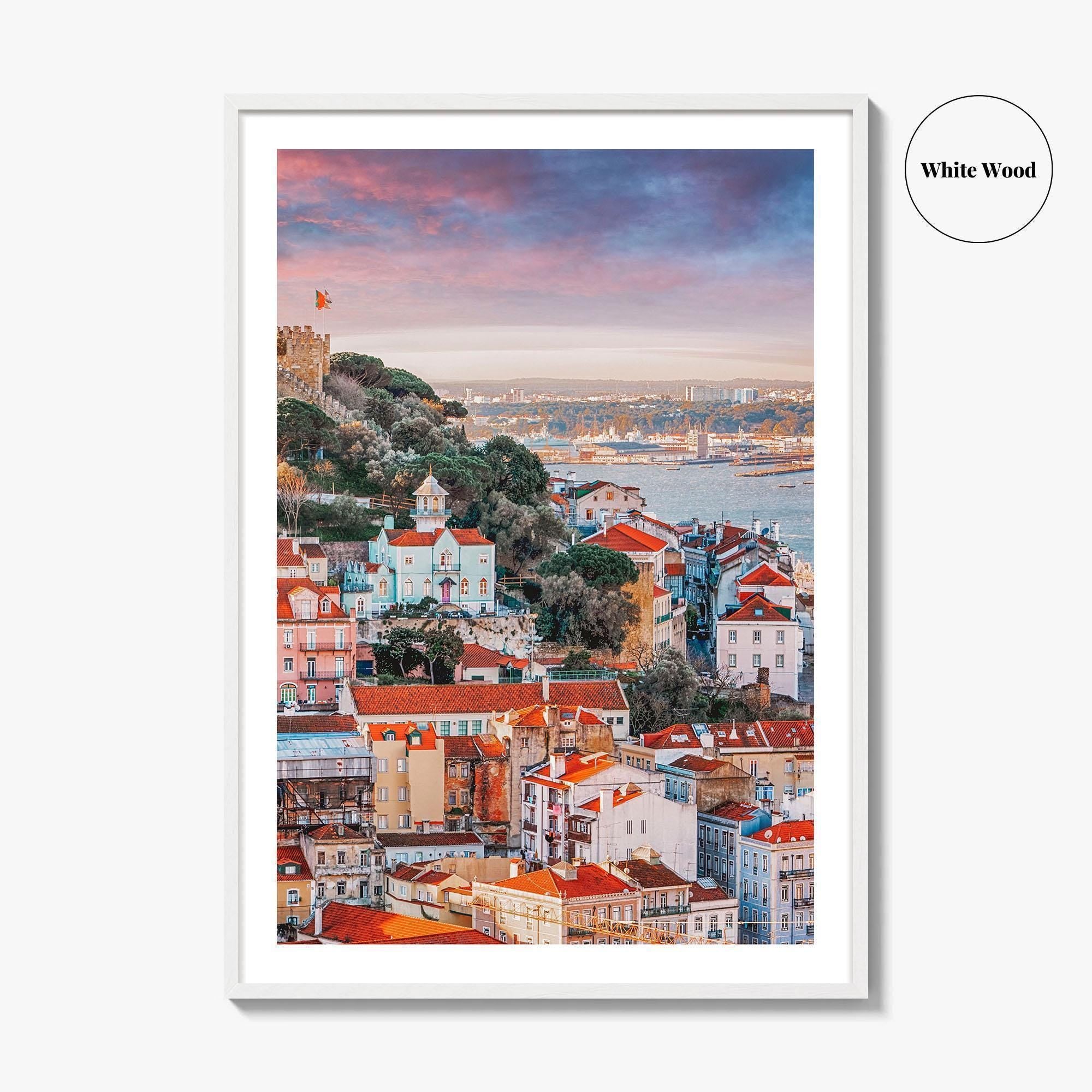 Lisbon Skyline Fine Art Photo Print, Portugal, Sao Jorge Castle, Lisboa Wall Poster
