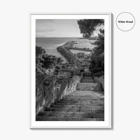 Santa Maria di Leuca Black and White Fine Art Photo Print, Puglia Italy Poster