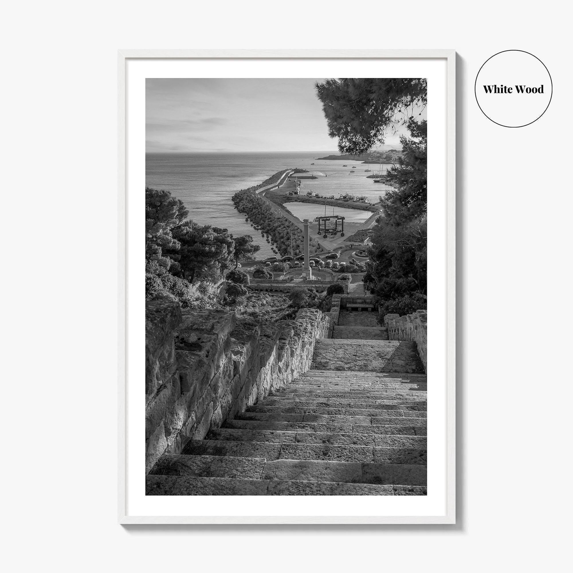 Santa Maria di Leuca Black and White Fine Art Photo Print, Puglia Italy Poster