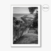 Santa Maria di Leuca Black and White Fine Art Photo Print, Puglia Italy Poster